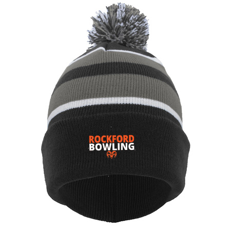 Rockford Bowling KNIT FOLD OVER POM-POM BEANIE - Image 24