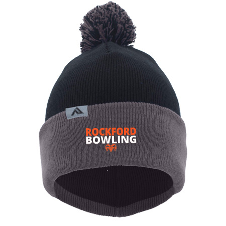 Rockford Bowling KNIT FOLD OVER POM-POM BEANIE - Image 12