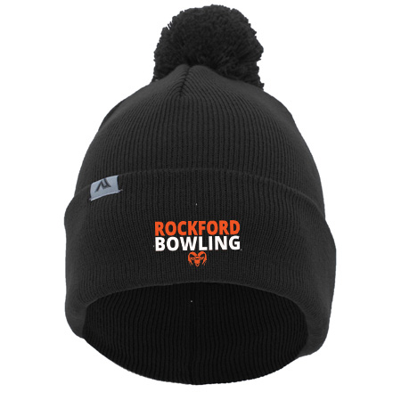 Rockford Bowling KNIT FOLD OVER POM-POM BEANIE - Image 10