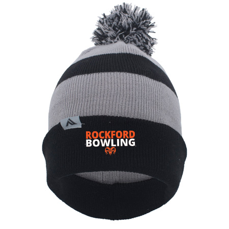 Rockford Bowling KNIT FOLD OVER POM-POM BEANIE - Image 9