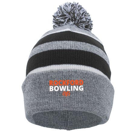 Rockford Bowling KNIT FOLD OVER POM-POM BEANIE - Image 13