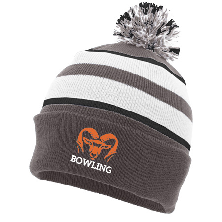 Rockford Bowling KNIT FOLD OVER POM-POM BEANIE - Image 8