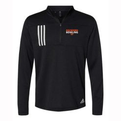 Alternative view of Rockford Bowling Adult Adidas 3-Stripes Double Knit Quarter-Zip Pullover