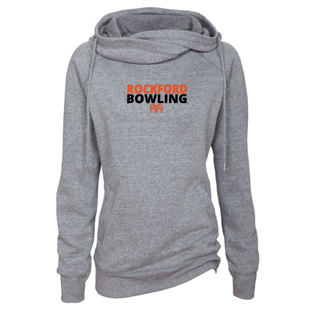 Rockford Bowling Ladies Classic Fleece Funnel Neck Pullover Hood - Image 5