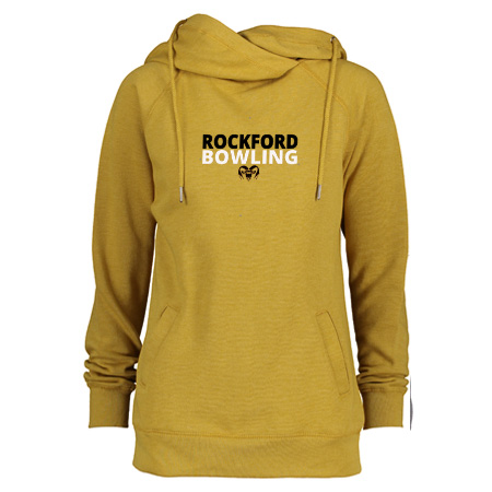 Rockford Bowling Ladies Classic Fleece Funnel Neck Pullover Hood - Image 10