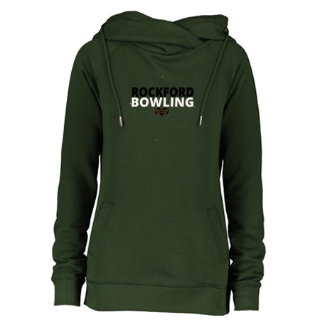 Rockford Bowling Ladies Classic Fleece Funnel Neck Pullover Hood - Image 2