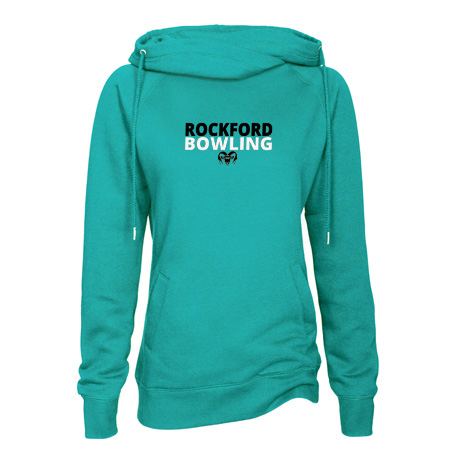 Rockford Bowling Ladies Classic Fleece Funnel Neck Pullover Hood - Image 9