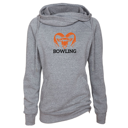 Rockford Bowling Ladies Classic Fleece Funnel Neck Pullover Hood - Image 6