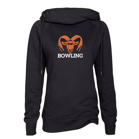 Rockford Bowling Ladies Classic Fleece Funnel Neck Pullover Hood - Image 4