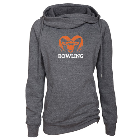Rockford Bowling Ladies Classic Fleece Funnel Neck Pullover Hood - Image 7
