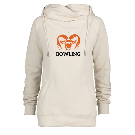 Rockford Bowling Ladies Classic Fleece Funnel Neck Pullover Hood - Image 8