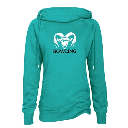 Rockford Bowling Ladies Classic Fleece Funnel Neck Pullover Hood - Image 16