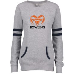 Alternative view of Rockford Bowling Ladies Varsity Fleece Crew Neck Pullover