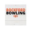 Rockford Bowling White Wood Pallet Coaster  Set of 1  no holder