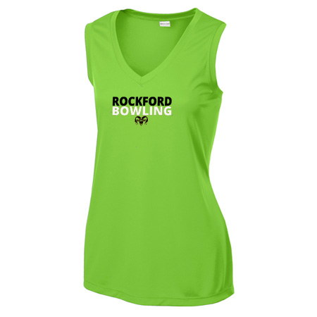 Rockford Bowling Ladies Ladies Sleeveless PosiCharge® Competitor™ V-Neck Tee - Image 8