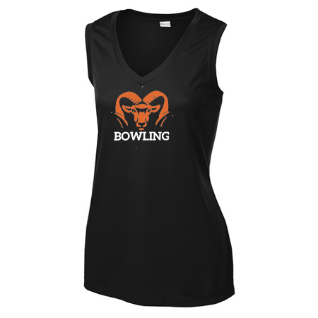 Rockford Bowling Ladies Ladies Sleeveless PosiCharge® Competitor™ V-Neck Tee - Image 3