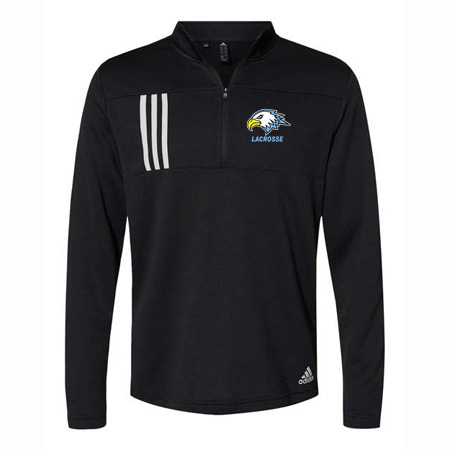 GR Christian lacrosse Adult Adidas 3-Stripes Double Knit Quarter-Zip Pullover - Image 3