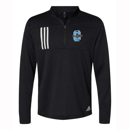 GR Christian lacrosse Adult Adidas 3-Stripes Double Knit Quarter-Zip Pullover - Image 2