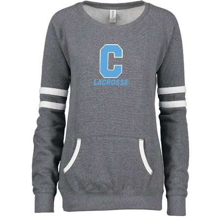GR Christian lacrosse Ladies Varsity Fleece Crew Neck Pullover - Image 9