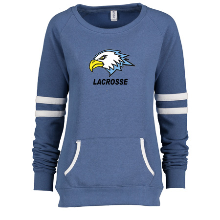 GR Christian lacrosse Ladies Varsity Fleece Crew Neck Pullover - Image 2