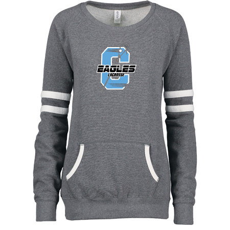 GR Christian lacrosse Ladies Varsity Fleece Crew Neck Pullover - Image 8