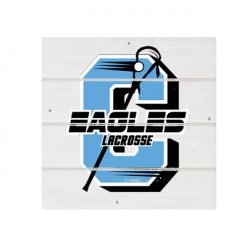 GR Christian lacrosse White Wood Pallet Coaster  Set of 1  no holder