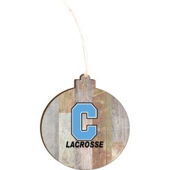 GR Christian lacrosse Light 4.18 X 3.86 Faux Wood Ornament