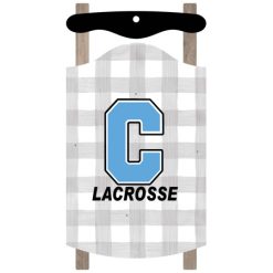Alternative view of GR Christian lacrosse Sled Ornament