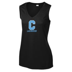 Alternative view of GR Christian lacrosse Ladies Ladies Sleeveless PosiCharge® Competitor™ V-Neck Tee