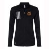 Rockford Ski Ladies Adidas 3-Stripes Double Knit Full-Zip Pullover
