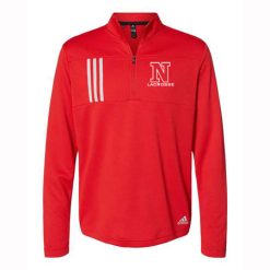 NV Girls Lacrosse Adult Adidas 3-Stripes Double Knit Quarter-Zip Pullover