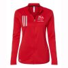 NV Girls Lacrosse Ladies Adidas 3-Stripes Double Knit Full Zip Pullover