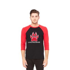 Alternative view of NV Girls Lacrosse Unisex 3/4 Sleeve Baseball Tee