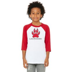 NV Girls Lacrosse Youth Youth 3/4 Sleeve Baseball Tee