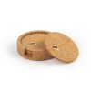 MFB Hand Cycling Circular Cork Coaster Set of 4 with holder