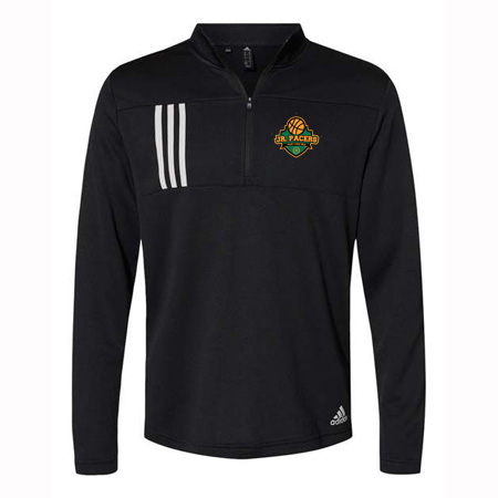 MFB Jr. Pacers Adult Adidas 3-Stripes Double Knit Quarter-Zip Pullover - Image 2