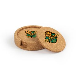 MFB Jr. Pacers Circular Cork Coaster Set of 4 with holder