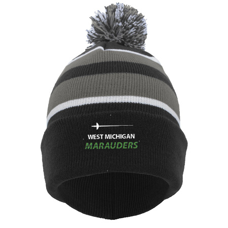 MFB West Michigan Marauders KNIT FOLD OVER POM-POM BEANIE - Image 11