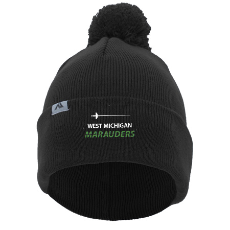 MFB West Michigan Marauders KNIT FOLD OVER POM-POM BEANIE - Image 10