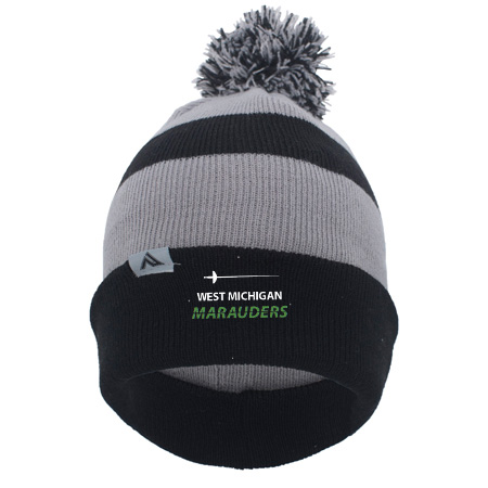 MFB West Michigan Marauders KNIT FOLD OVER POM-POM BEANIE - Image 7