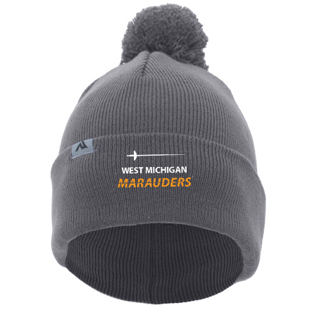 MFB West Michigan Marauders KNIT FOLD OVER POM-POM BEANIE - Image 5