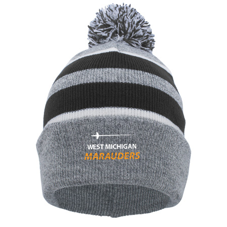 MFB West Michigan Marauders KNIT FOLD OVER POM-POM BEANIE - Image 9