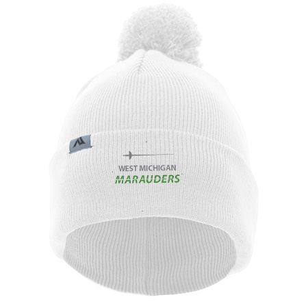 MFB West Michigan Marauders KNIT FOLD OVER POM-POM BEANIE - Image 6