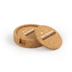 MFB West Michigan Marauders Circular Cork Coaster Set of 4 with holder