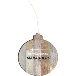 MFB West Michigan Marauders Light 4.18 X 3.86 Faux Wood Ornament