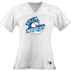 Alternative view of MFB West Michigan Rollin Whitecaps Ladies Junior Fit Replica Football Tee