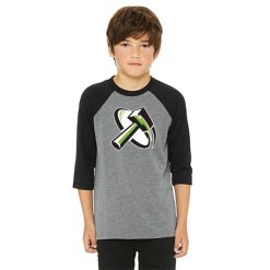 Alternative view of MFB Thunder Youth Youth 3/4 Sleeve Baseball Tee