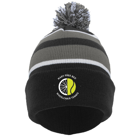 MFB Tennis KNIT FOLD OVER POM-POM BEANIE - Image 12