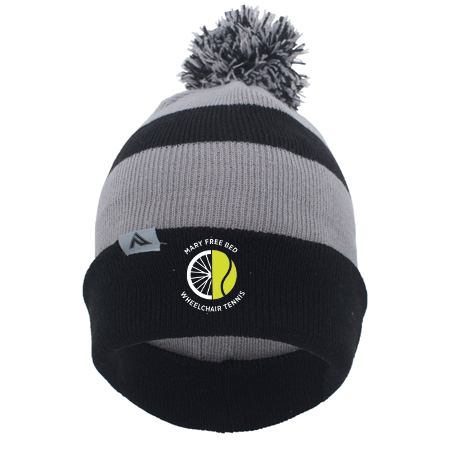 MFB Tennis KNIT FOLD OVER POM-POM BEANIE - Image 7