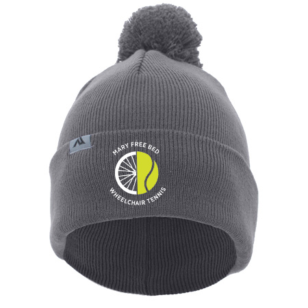 MFB Tennis KNIT FOLD OVER POM-POM BEANIE - Image 10